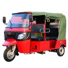 Tuk Tuk Taxi Bajaji Gasoline 80km/H Cabin Tricycle