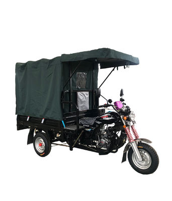 50km/h Motorized 150cc Engine Three Wheel Cabin Tricycle With Tent