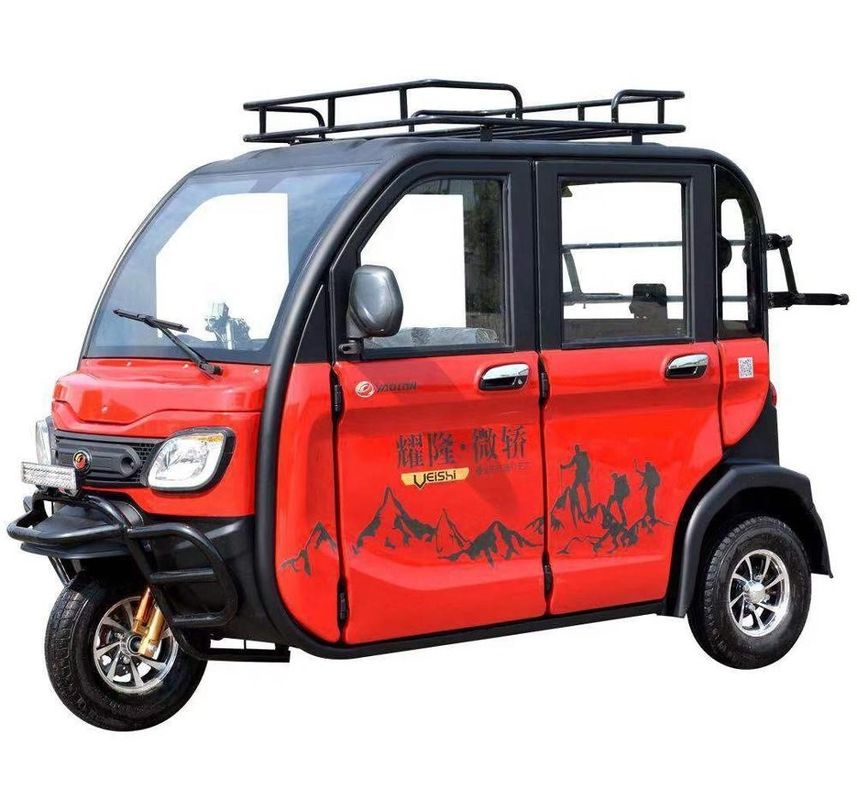 Enclosed  1000w 40km/H Electric Passenger Tricycle