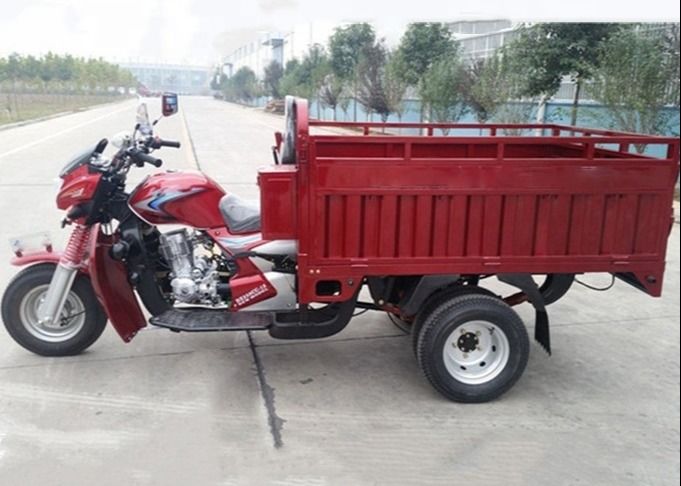 Wind Cooled Petrol Three Wheeler 250cc Gasoline Tricycle